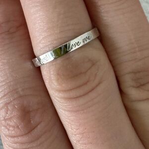 Tiffany & Co. Silver Engraved Love Ring